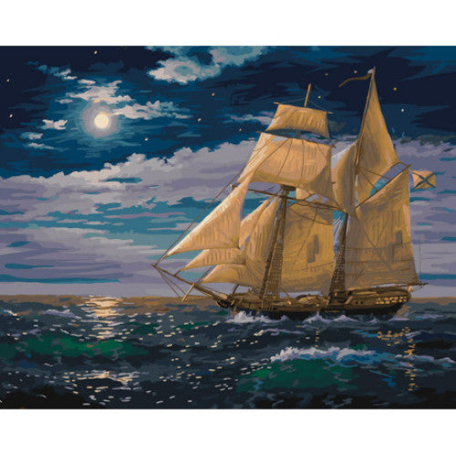 318-AB Лунная дорожка и шхуна