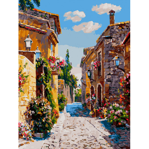 805-ASV Испания. Улочка средневекового города Ператальяда