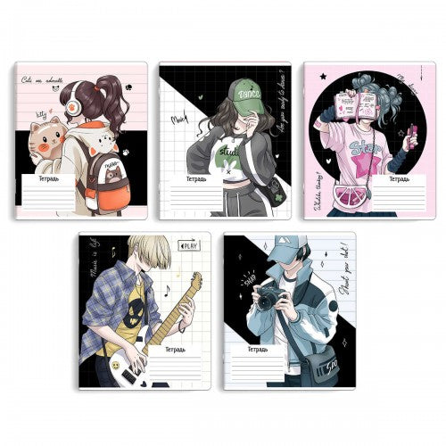 Тетрадь школьная 18 л. Клетка. Анимэ