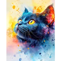 70825 Черный котенок. Алмазная мозаика
